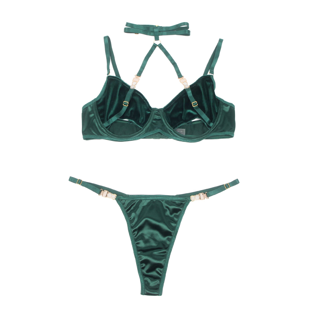 YesX YX873 Hollow Cut Halter Bra Set – image 14
