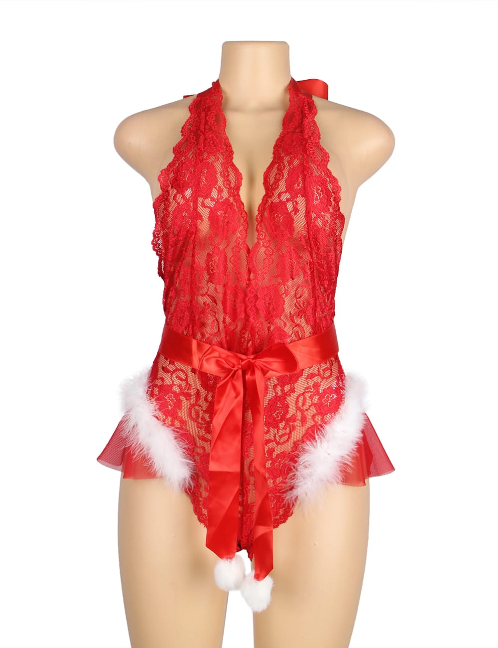 YesX YX874Q Christmas Sexy Halter Neck Teddy Up To 4XL – image 8