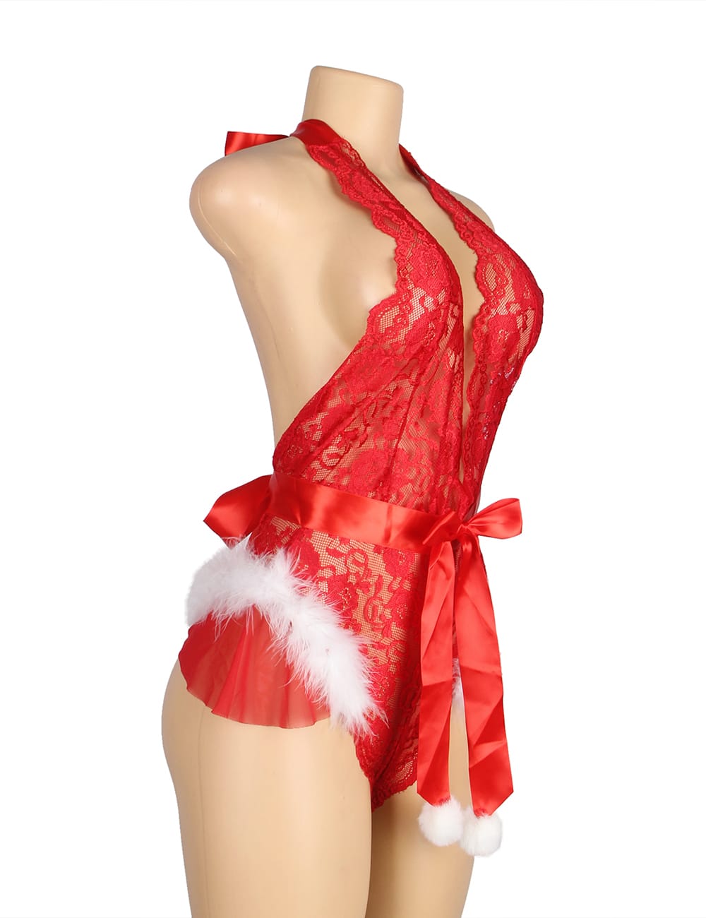 YesX YX874Q Christmas Sexy Halter Neck Teddy Up To 4XL – image 3