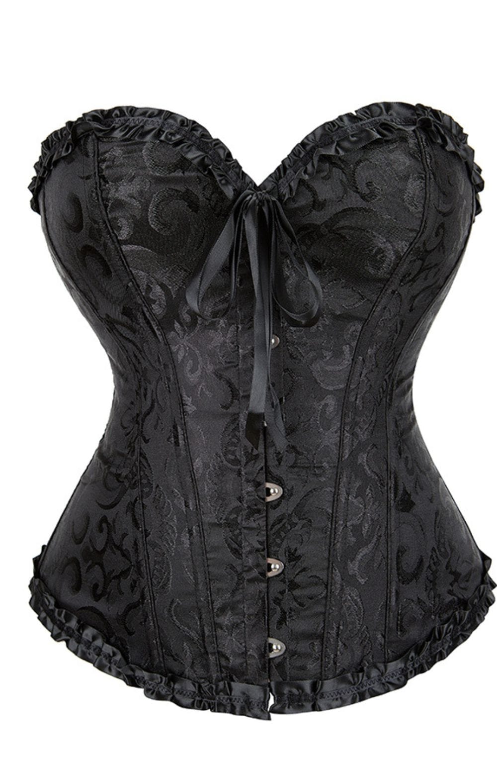 YesX YX886 Stunning Black Borcade Corset Up to 5XL – image 9