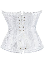 YesX YX887 Elegant White Brocade Corset up to 2XL – image 5