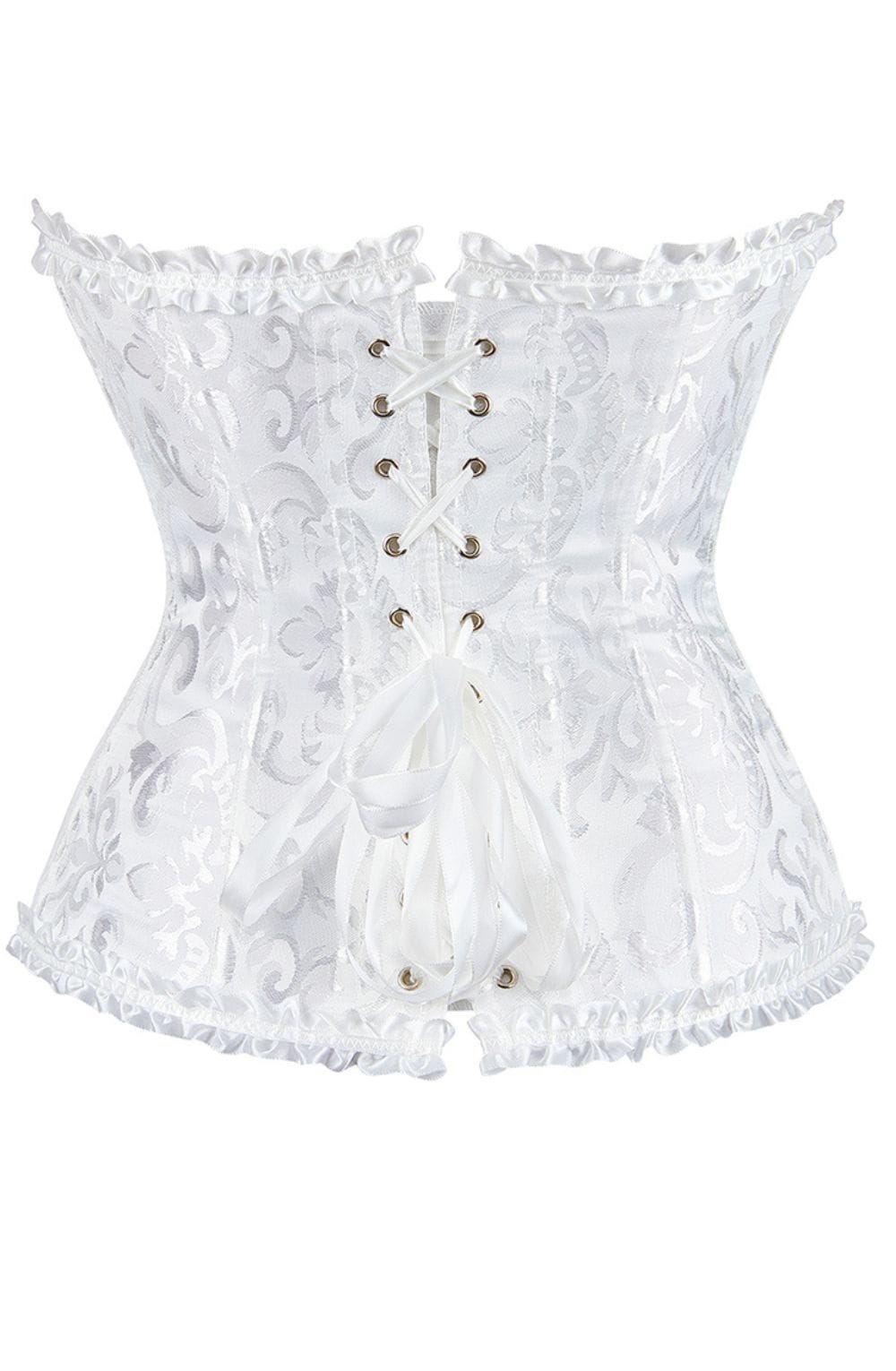 YesX YX887 Elegant White Brocade Corset up to 2XL – image 5