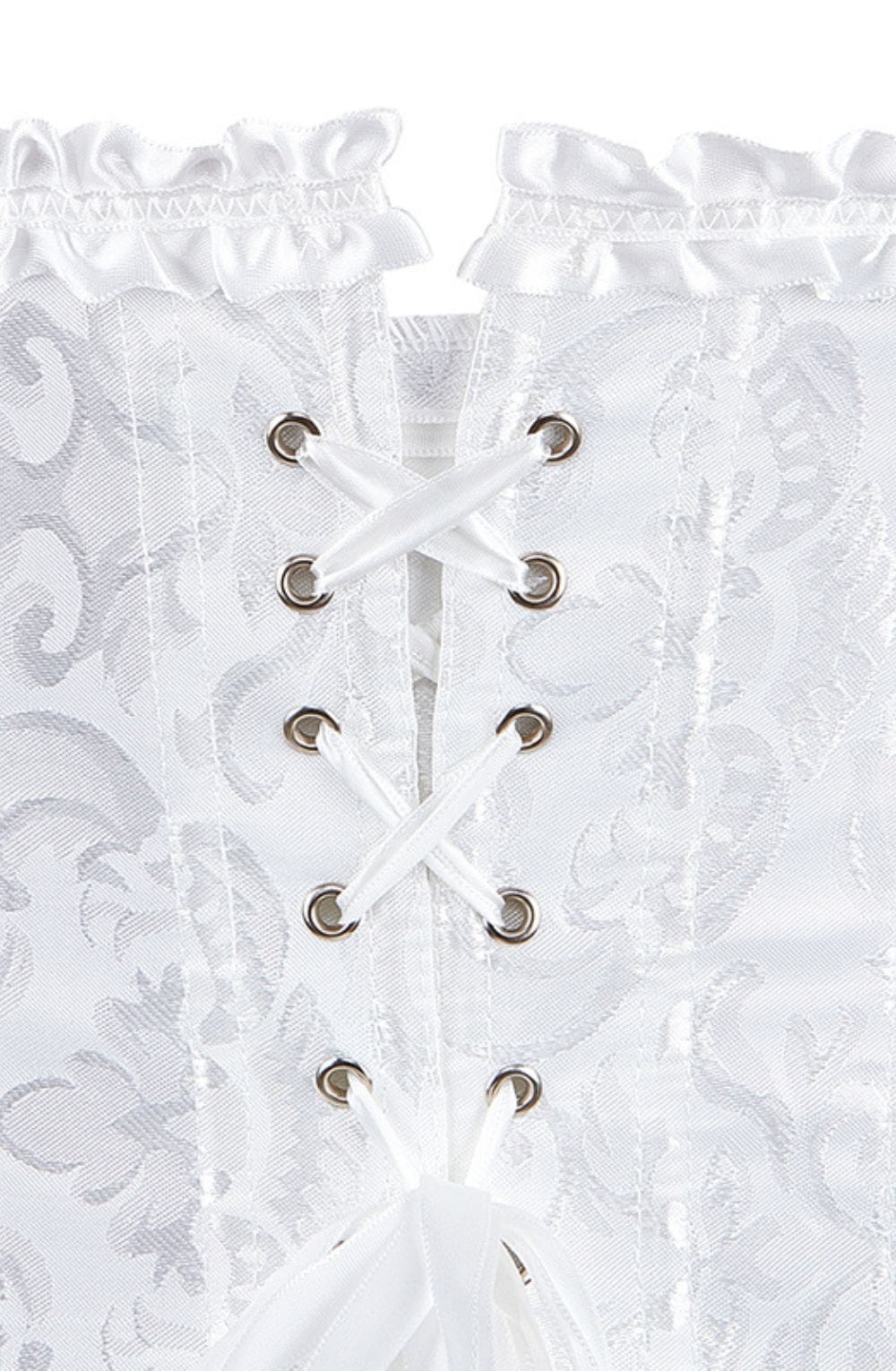YesX YX887 Elegant White Brocade Corset up to 2XL – image 4