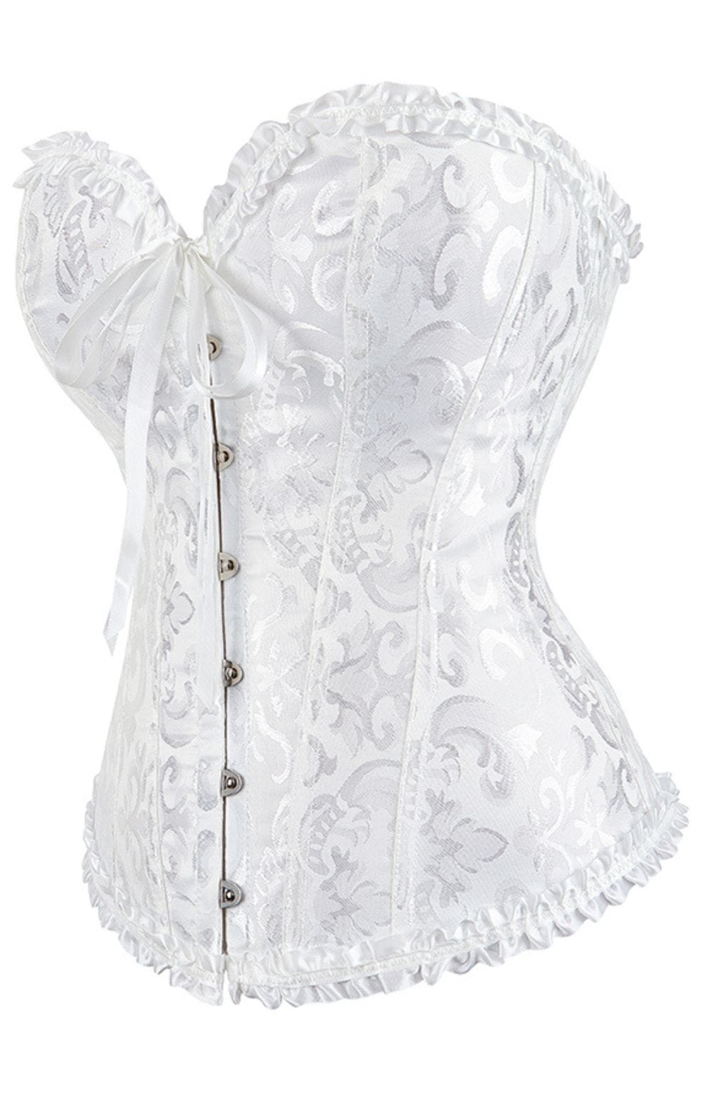 YesX YX887 Elegant White Brocade Corset up to 2XL – image 2