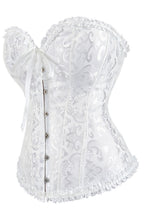 YesX YX887 Elegant White Brocade Corset up to 2XL – image 2