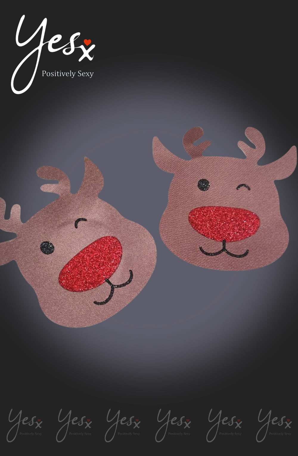 YesX YX960 Brown/Red Reindeer Nipple Covers – image 1 Main image
