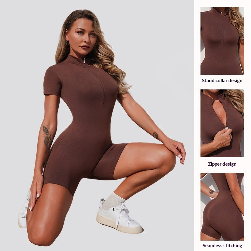 Lucifer - Sexy Zippered Short-jumpsuit UK