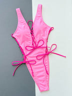 House of Lucifer - Neon Pink Goddess Swimsuit UK