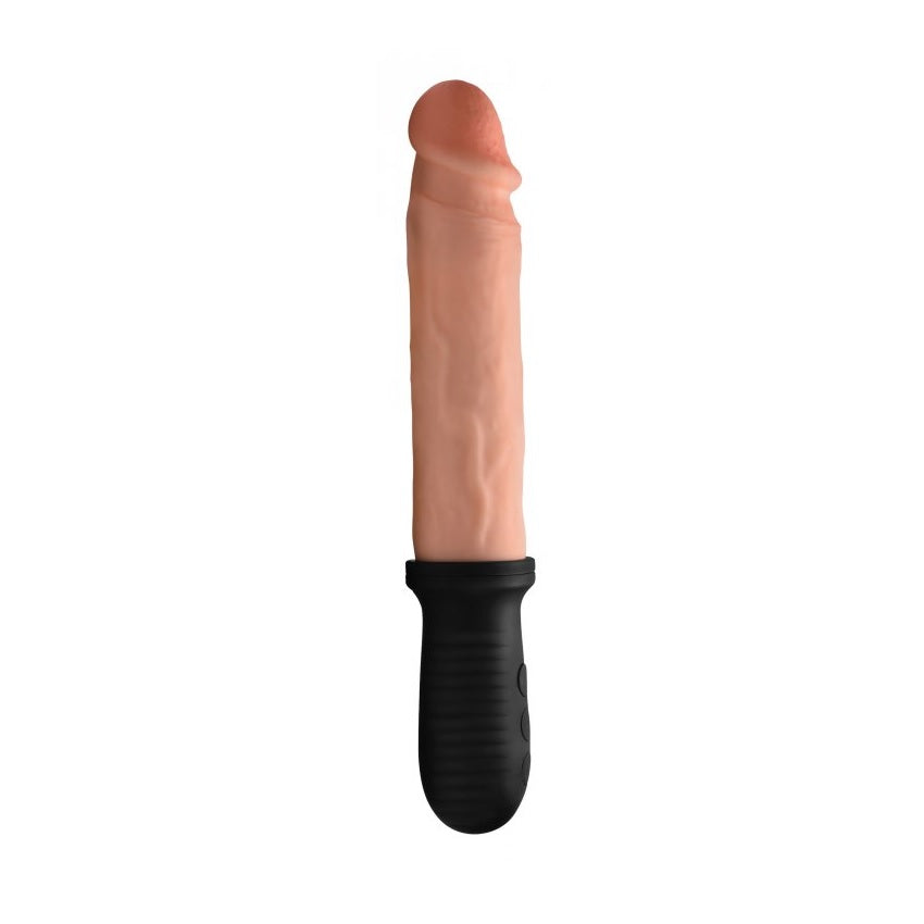Master Series 8X Auto Pounder Vibrating and Thrusting Dildo With Handle Light Main image