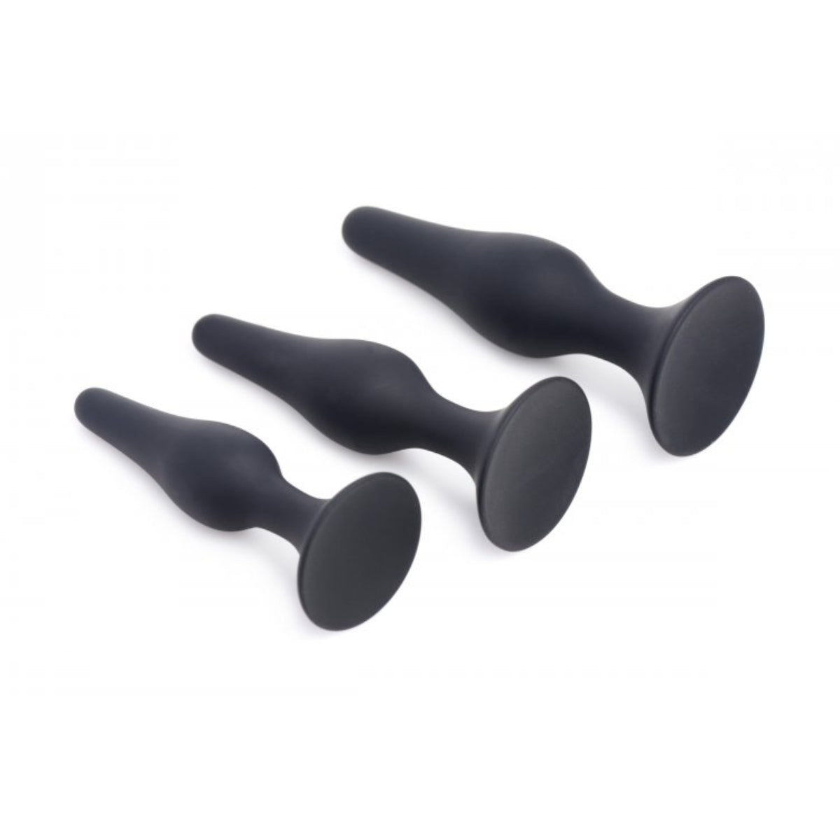 Master Series Triple Spire Tapered Silicone Anal Trainer Set Black Main image