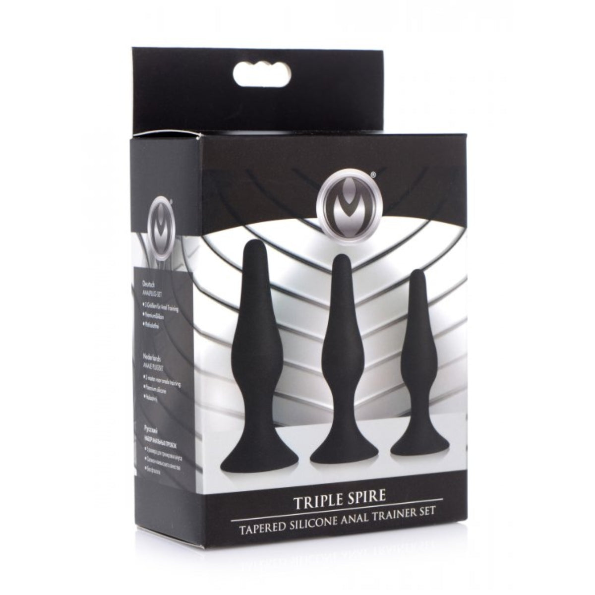 Master Series Triple Spire Tapered Silicone Anal Trainer Set Black Secondary image