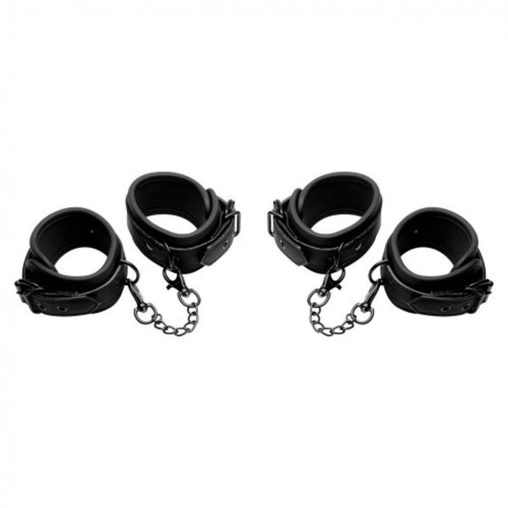 Master Series Kinky Comfort Wrist & Ankle Cuff Set Black