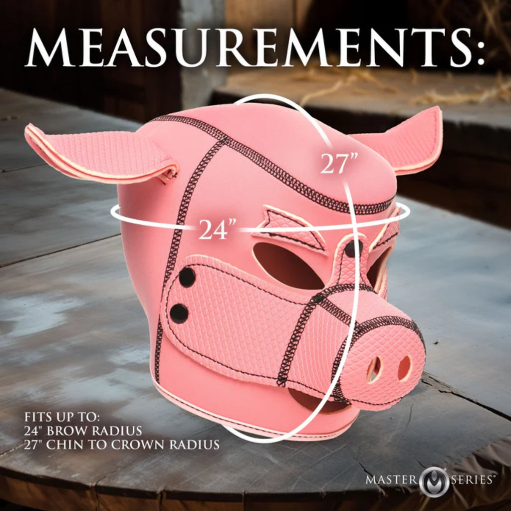 Swine Pig Neoprene Hood With Removeable Muzzle