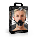 Master Series Plugged Silicone Feeding Gag Black