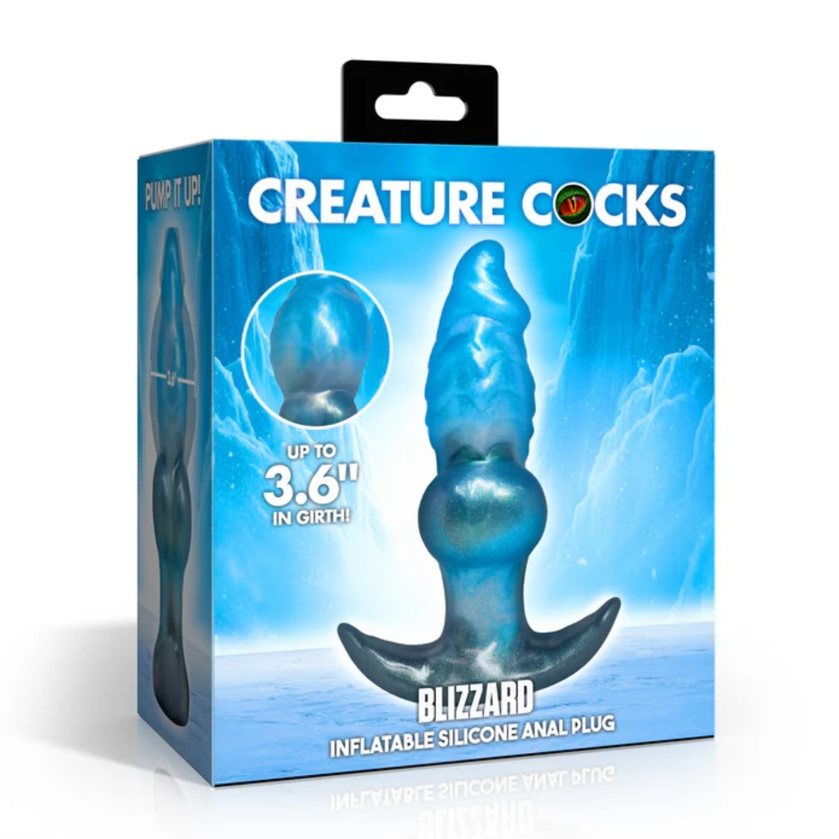 Creature Cocks Blizzard Inflatable Silicone Anal Plug Secondary image
