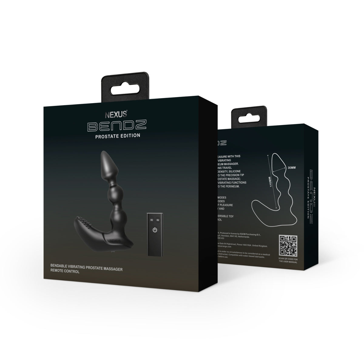 Bendz Remote Control Bendable Prostate Vibrating Massager Black