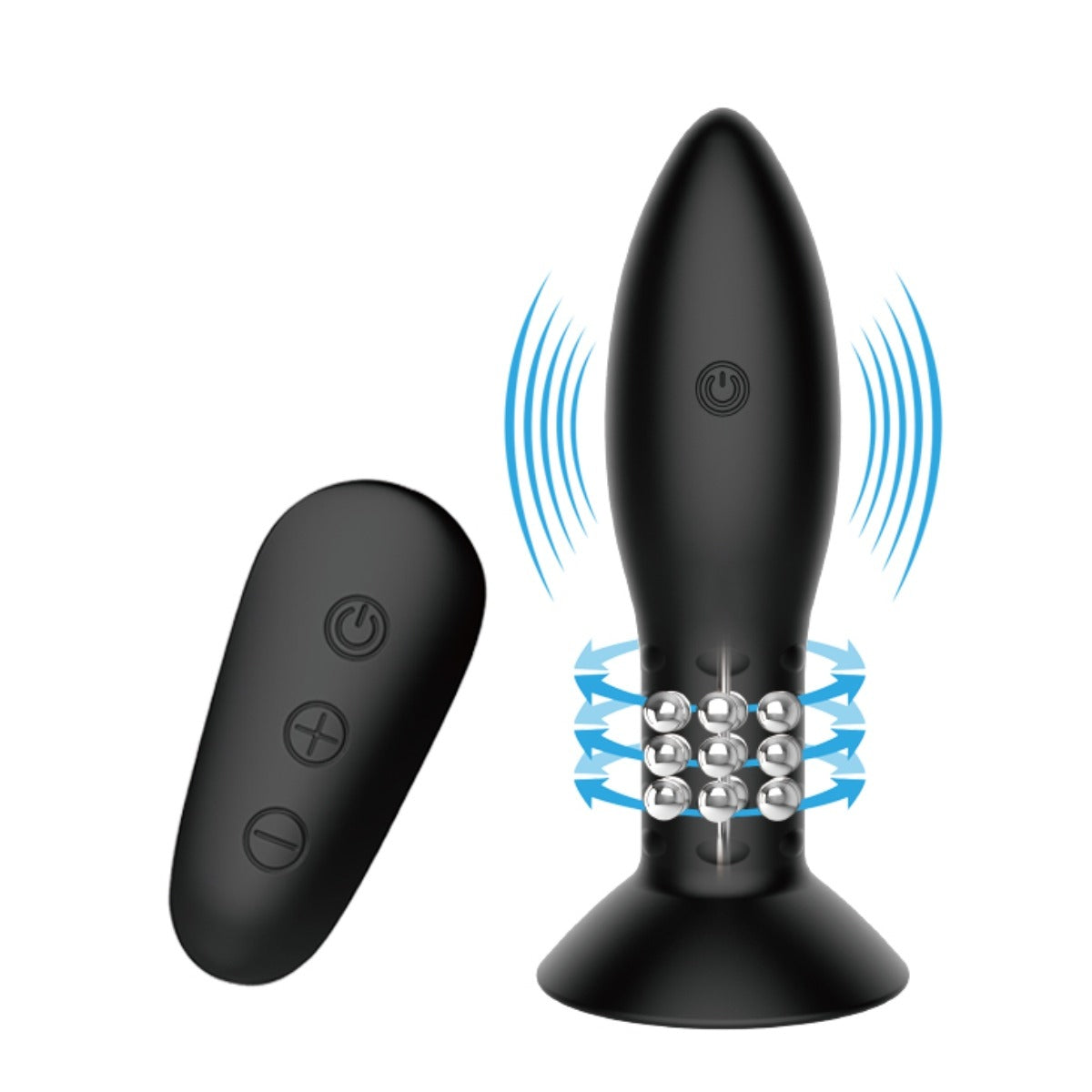 Pretty Love Mr Play Rotating Beads Remote Control Butt Plug Black Main image