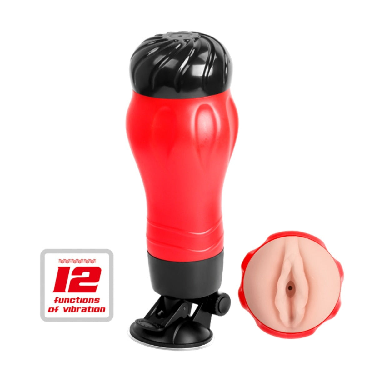 Crazy Bull Maurice Suction Base Adjustable Male Vibrating Masturbator Pussy