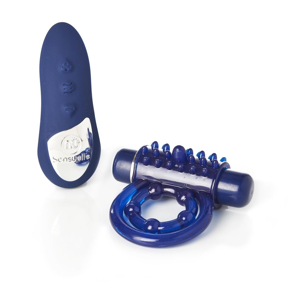 Nu Sensuelle Remote Control 15 Function Cockring Blue Main image