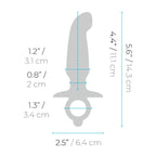 b-Vibe Butties Hither Silicone Prostate Plug Blue 5.6 Inch