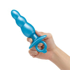 b-Vibe Butties Bounce Beaded Silicone Butt Plug Blue 5.6 Inch