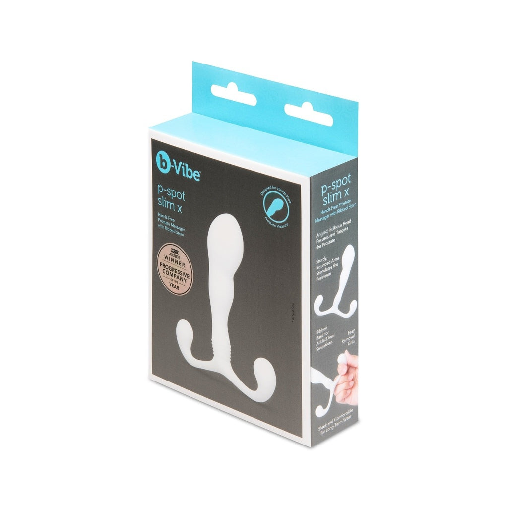 b-Vibe Slim X Prostate Massager With Ribbed Stem