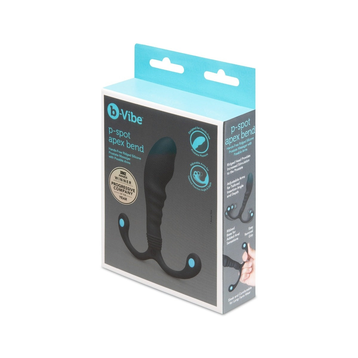 b-Vibe Apex Bend Ridged Silicone Prostate Massager