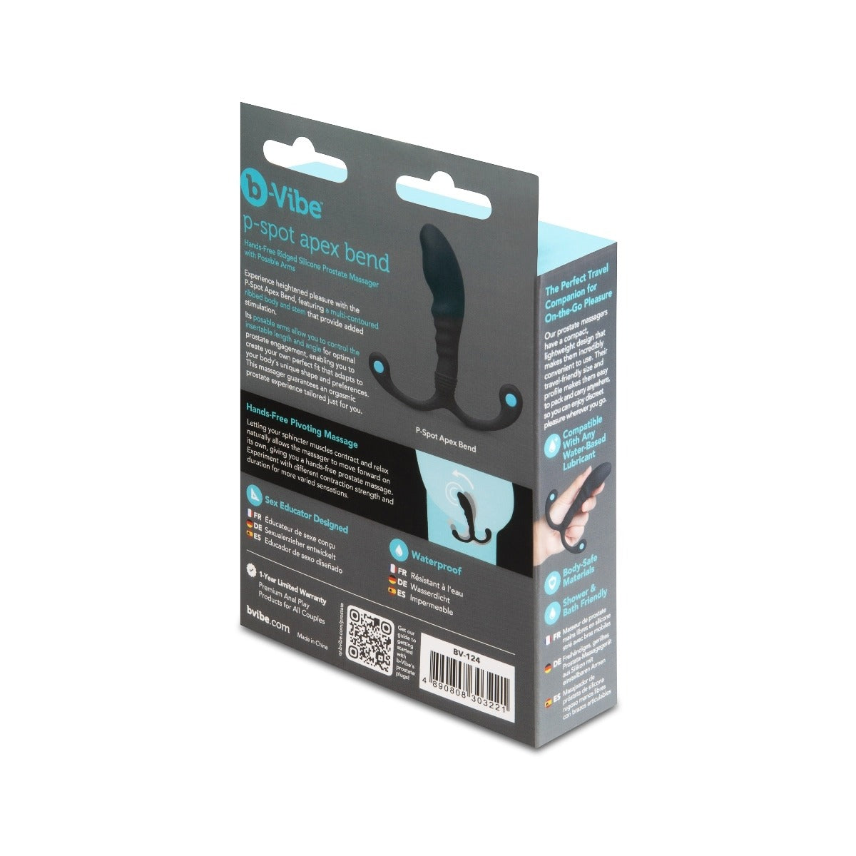 b-Vibe Apex Bend Ridged Silicone Prostate Massager