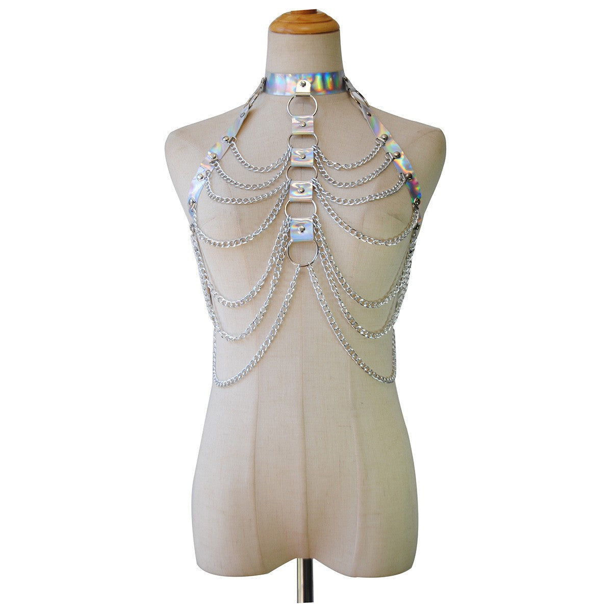Lucifer - Luxury Chain Harness Bra – Statement Lingerie Piece