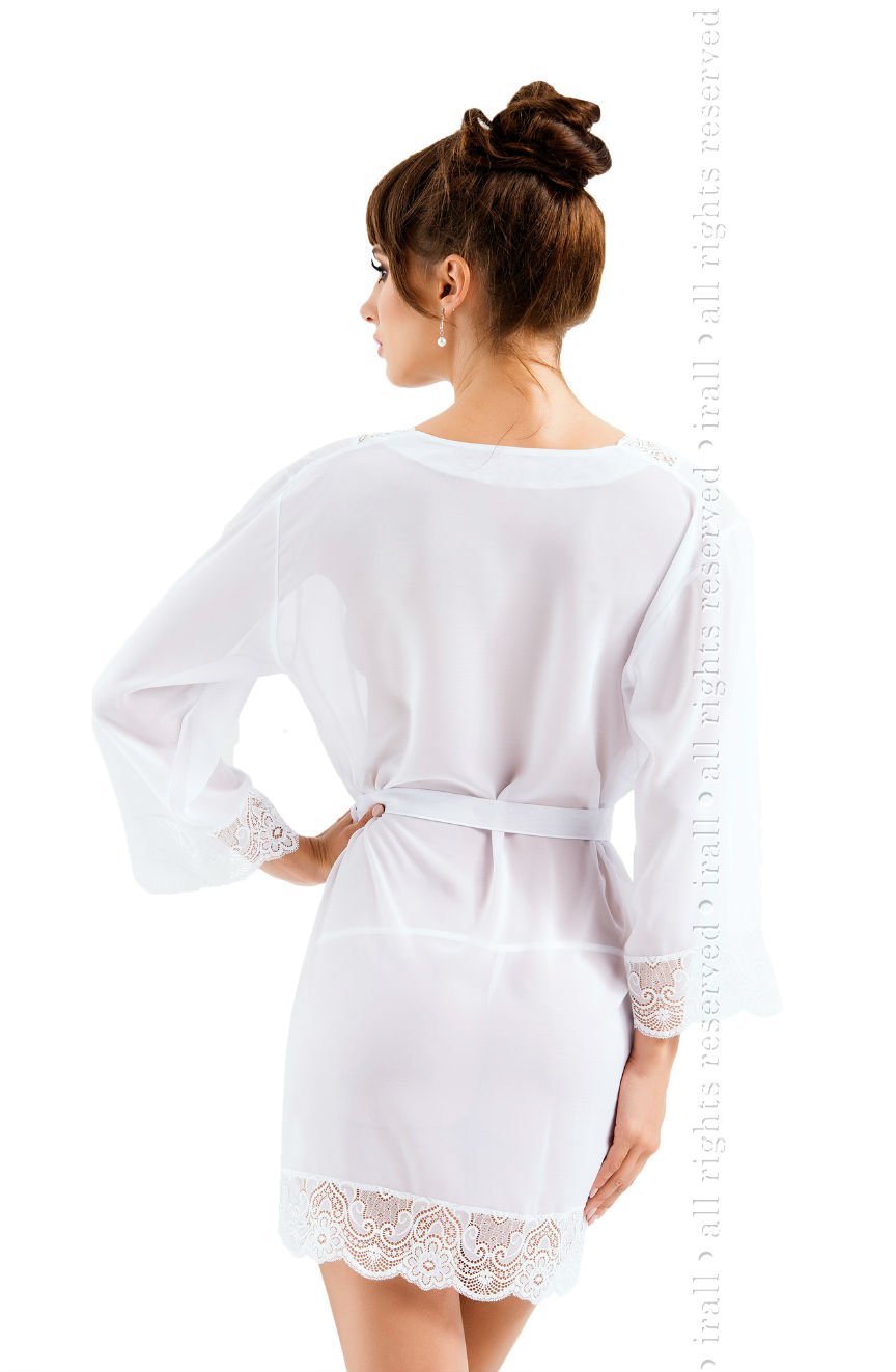 Irall Cassidy Chiffon Dressing Gown – White – image 4
