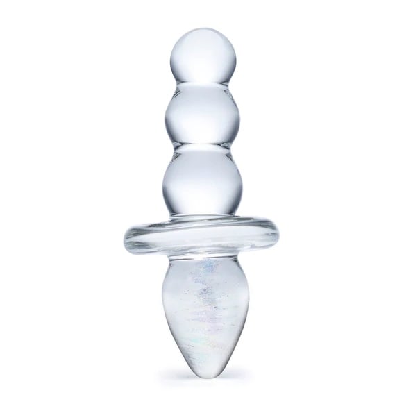 Glas 4.5inch Titus Beaded Dildo Clear Main image