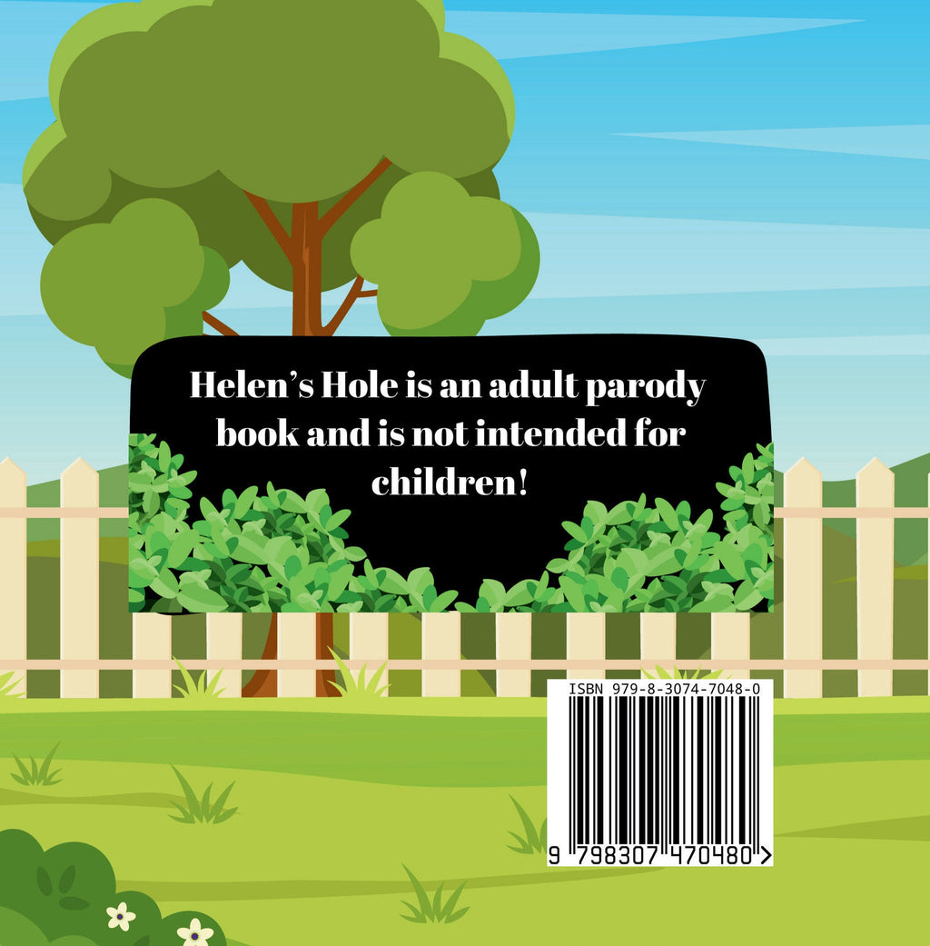 Helen's Hole funny adult paperback back cover