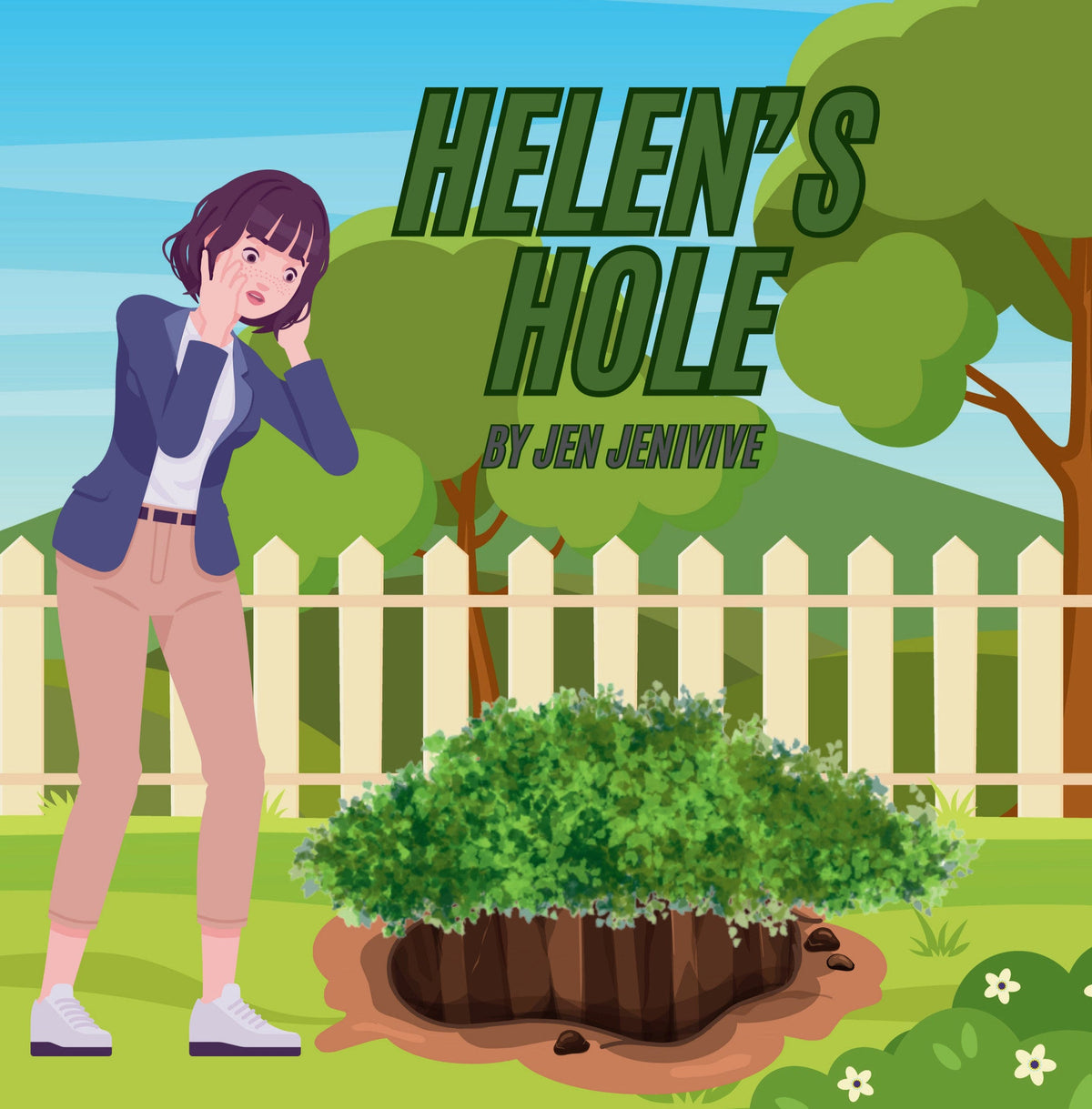 Helen's Hole funny adult paperback book cover Main image