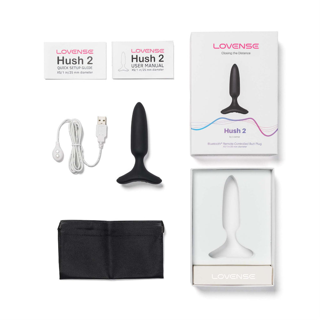 Lovense Hush 2 App-Controlled Butt Plug - 1 Inch