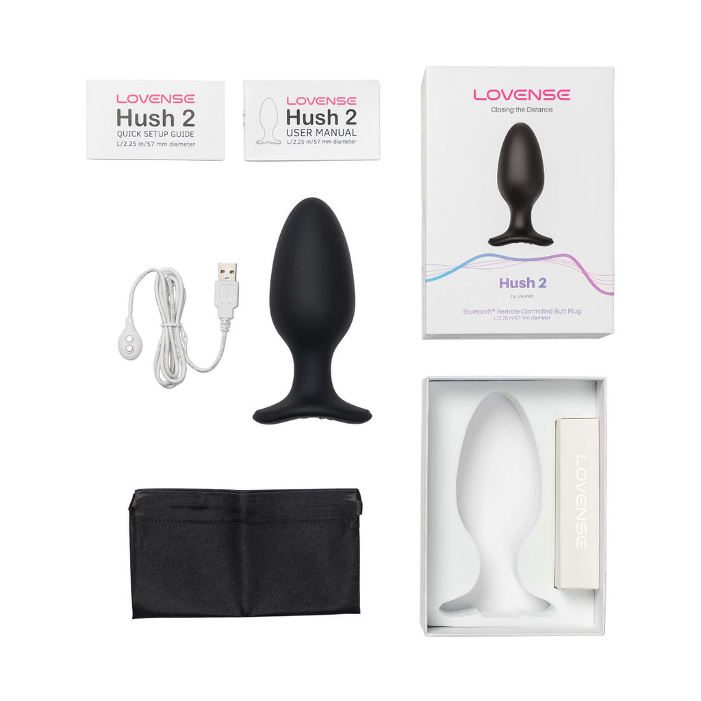Lovense Hush 2 App-Controlled Butt Plug - 2.5 Inch