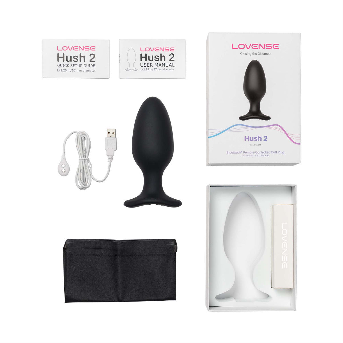 Lovense Hush 2 App-Controlled Butt Plug - 2.5 Inch