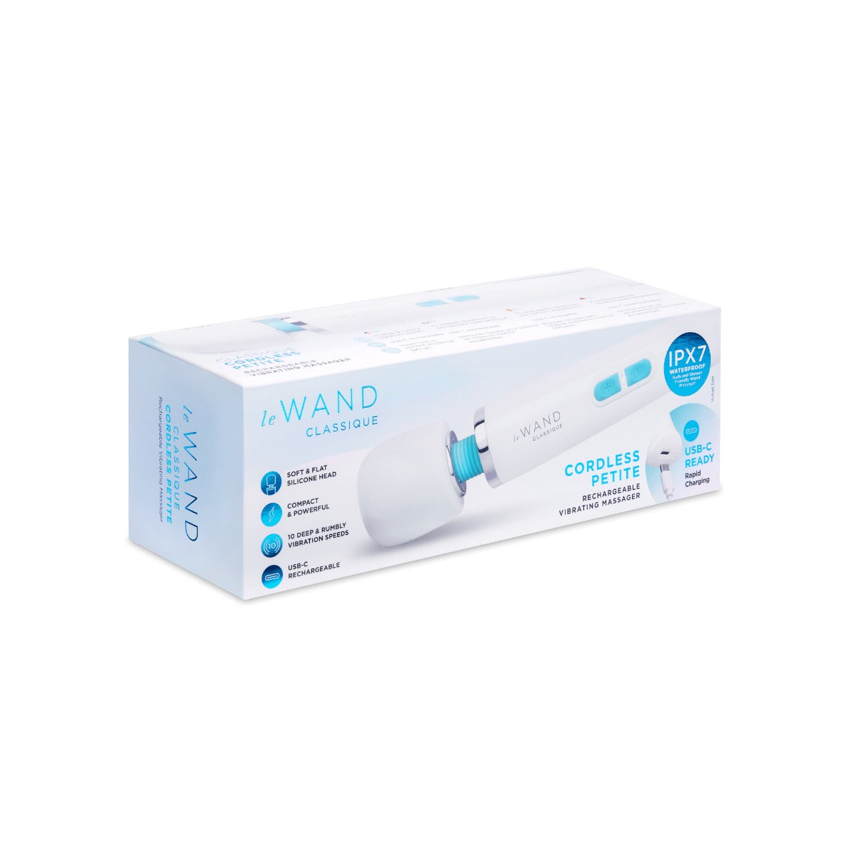 Le Wand Classique Petite Vibrating Wand Massager White Secondary image
