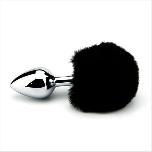 Furry Fantasy Black Bunny Tail Butt Plug Main image