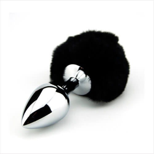 Furry Fantasy Black Bunny Tail Butt Plug Secondary image