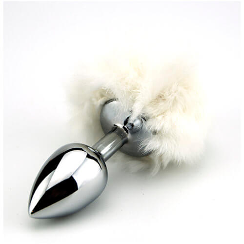 Furry Fantasy White Bunny Tail Butt Plug Secondary image