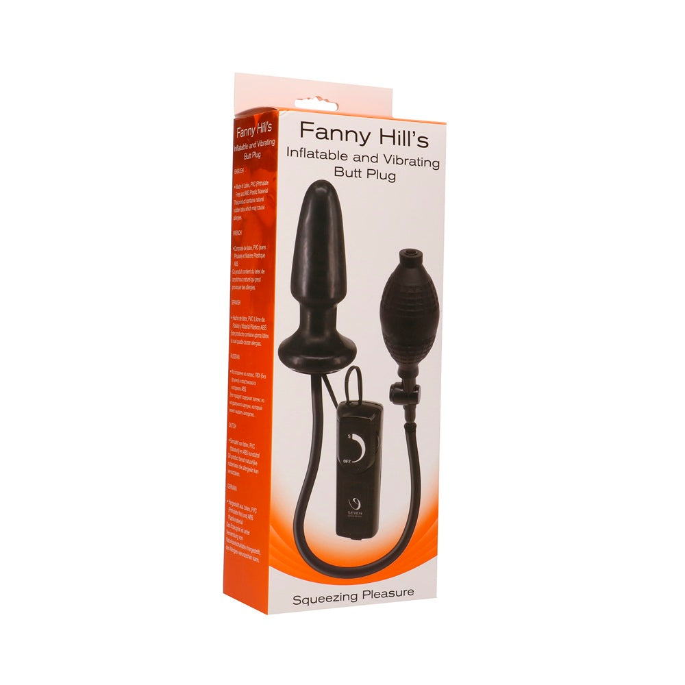 Inflatable Vibrating Butt Plug Black Secondary image