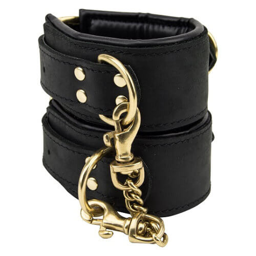 Bound Noir Nubuck Leather Slim Wrist Cuffs Main image