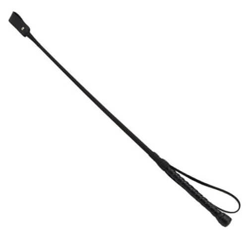 Bound Noir Nubuck Leather Riding Crop Main image
