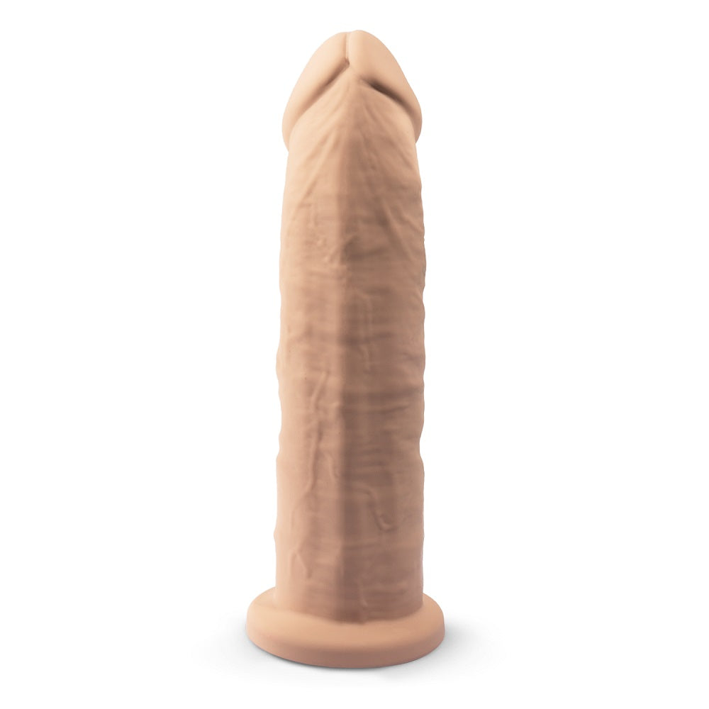 SilexD 9 inch Realistic Girthy Silicone Dual Density Dildo with Suction Cup