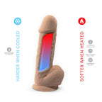 SilexD 8.5 inch Realistic Silicone Dual Density Girthy Dildo with Suction Cup with Balls