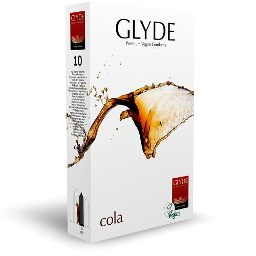 Glyde Ultra Cola Flavour Vegan Condoms 10 Pack Main image
