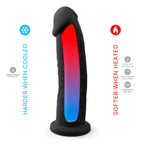 SilexD 9 inch Realistic Girthy Silicone Dual Density Dildo with Suction Cup Black