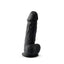 SilexD 8.5 inch Realistic Silicone Dual Density Girthy Dildo with Suction Cup with Balls Black