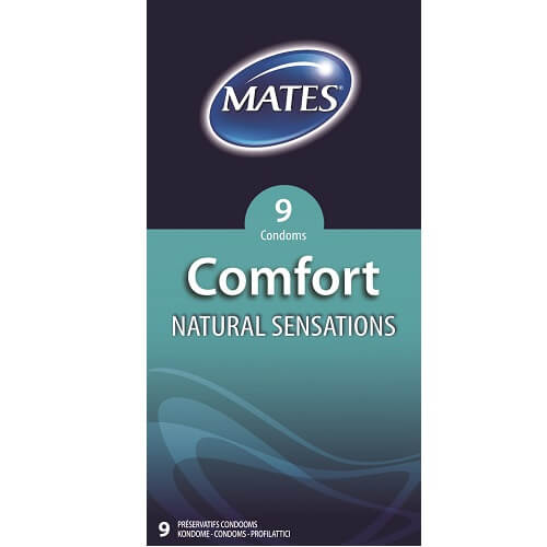 Mates Comfort Natural Sensations Condoms 9 Pack Main image