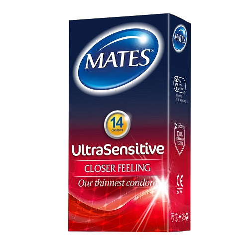 Mates Ultra Sensitive Condoms 14 Pack Main image